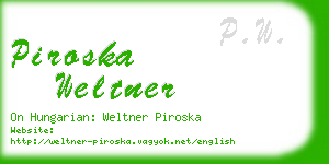 piroska weltner business card